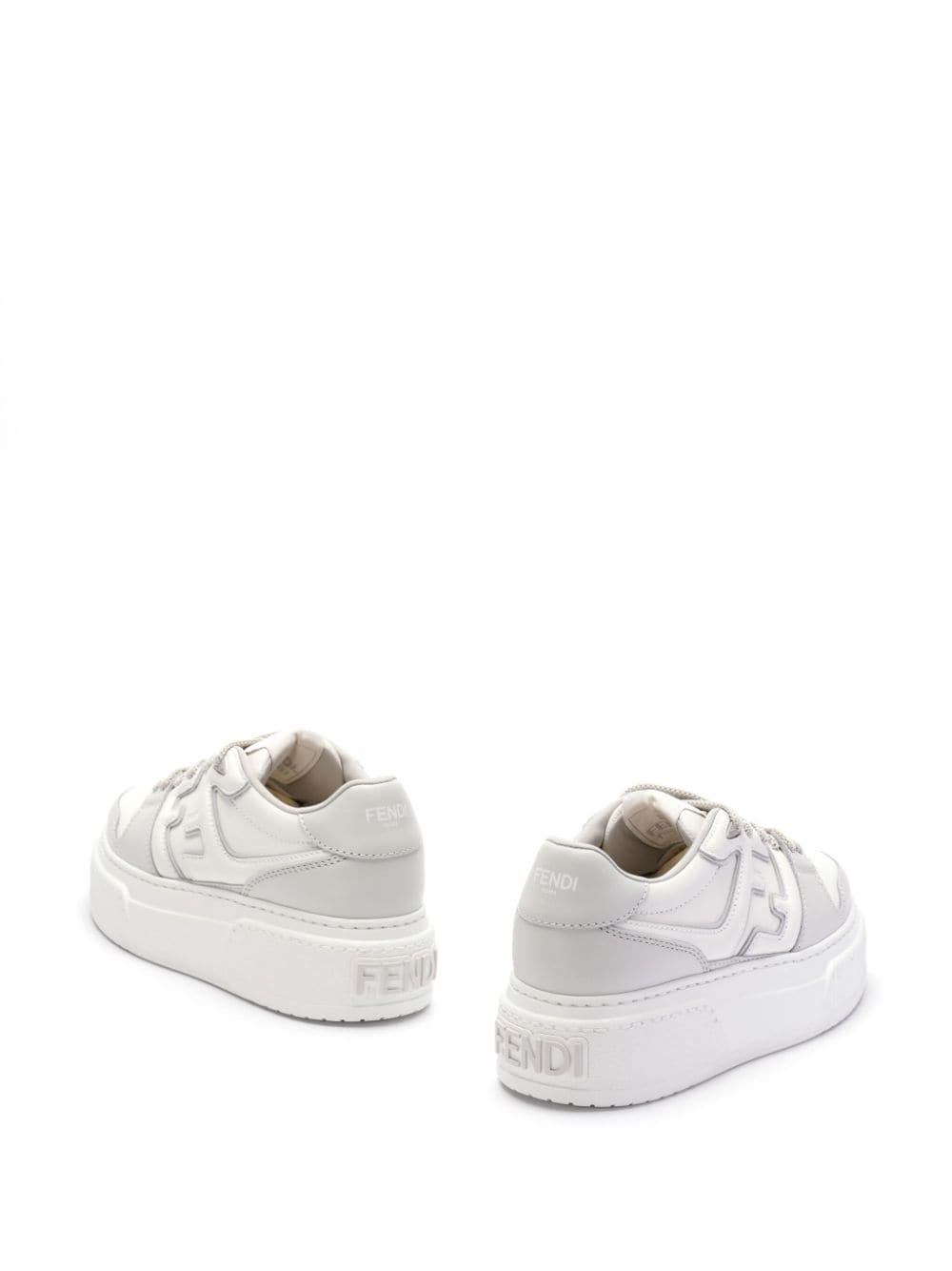 Fendi match leather sneakers