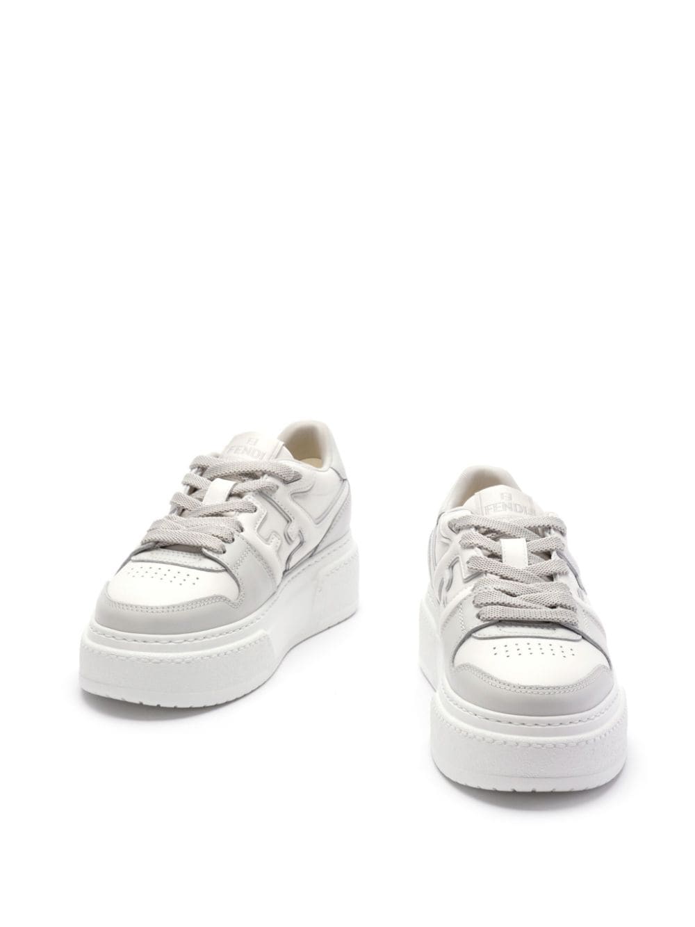 Fendi match leather sneakers