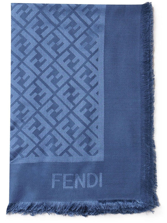 Ff wool and silk blend scarf