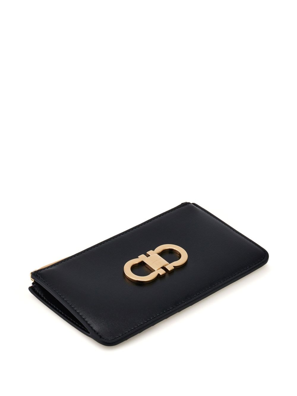 Gancini leather card case