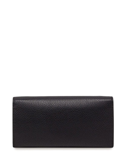 Gancini leather wallet on chain