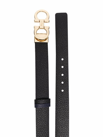 Gancini leather reversbile belt