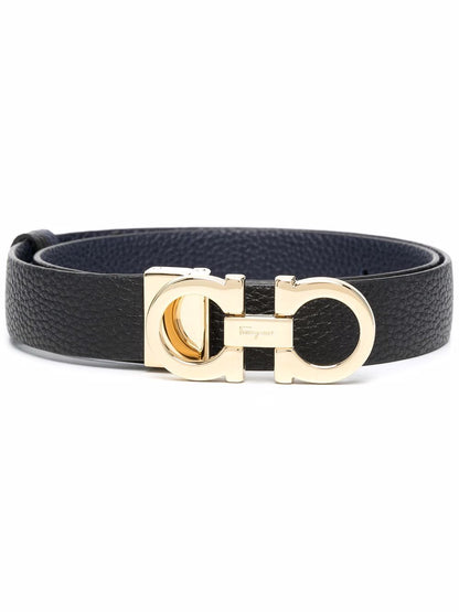 Gancini leather reversbile belt