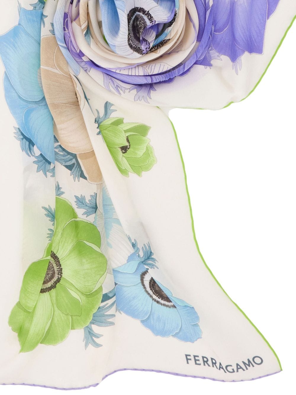 Printed silk scarf