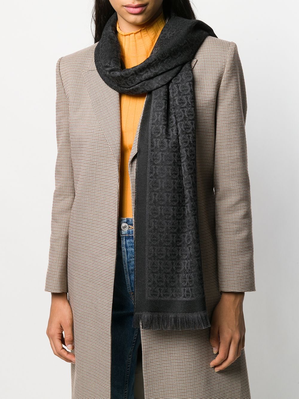 Gancini wool scarf