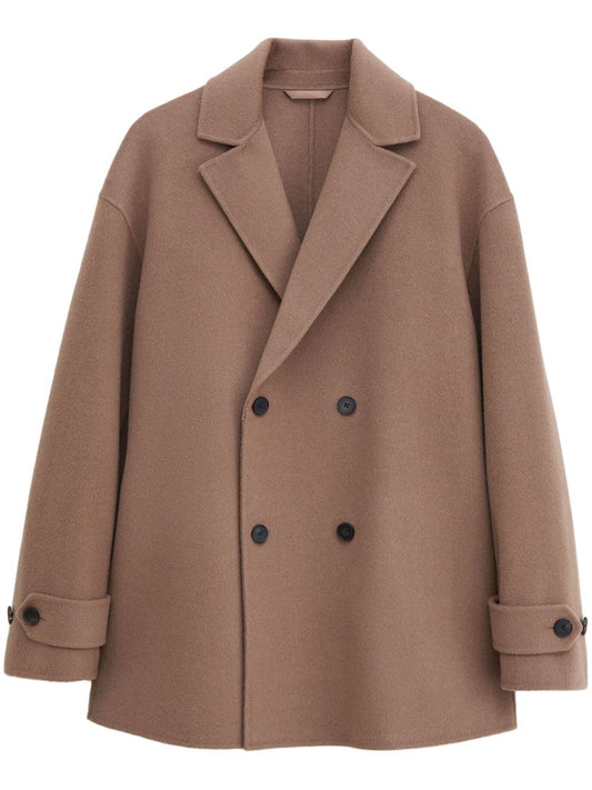 Wool double-breasted coat