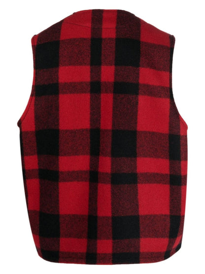 Wool checked vest