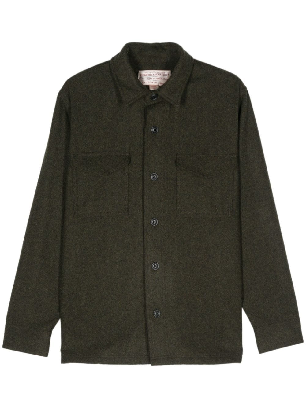 Wool shirt jacket