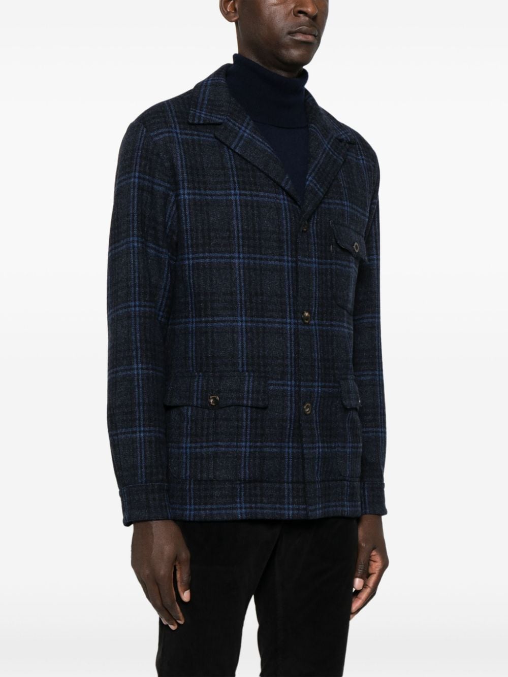 Wool single-breasted jacket