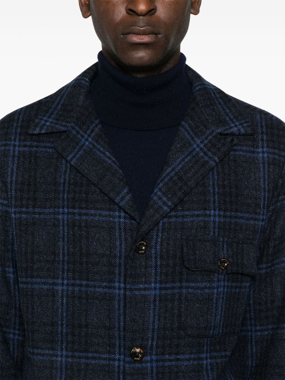 Wool single-breasted jacket