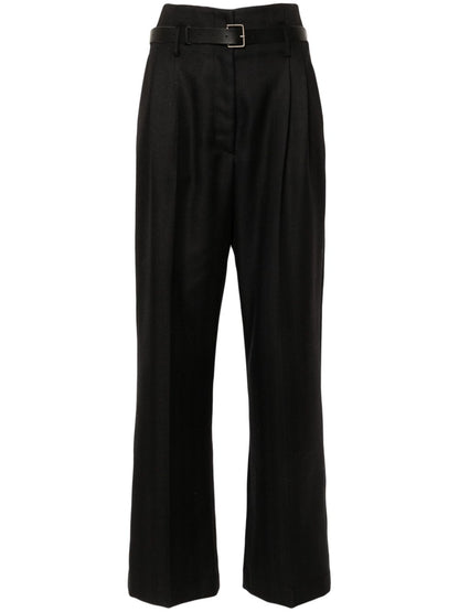 Wool high-wasited trousers