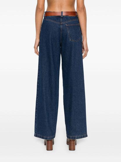 Wide leg denim jeans