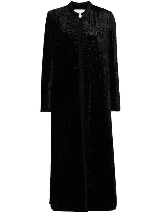 Velvet long coat