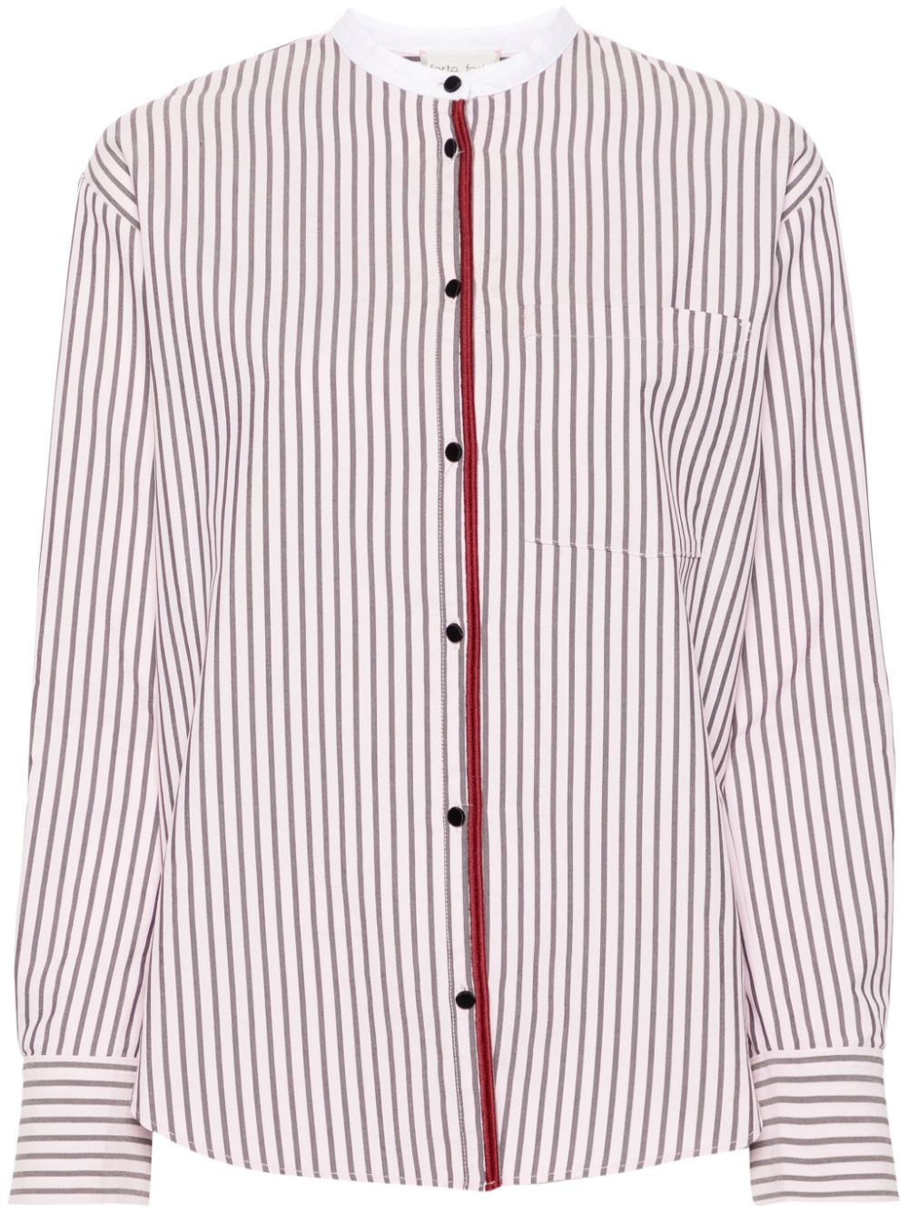 Cotton blend striped shirt