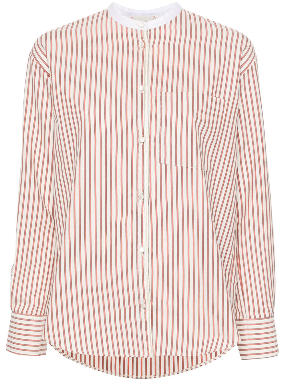 Cotton blend striped shirt