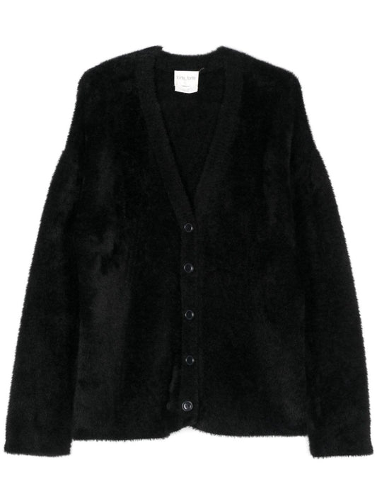 Velvet fur cardigan