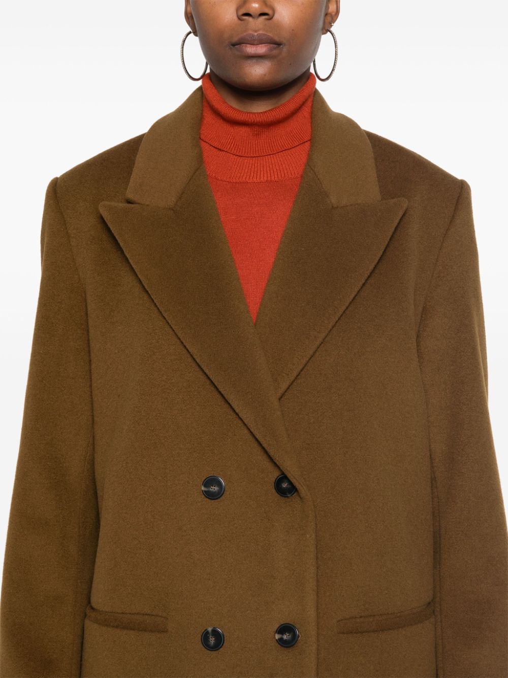 Cashmere blend double-breasted coat