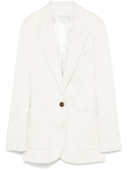 Cotton single-breasted blazer jacket