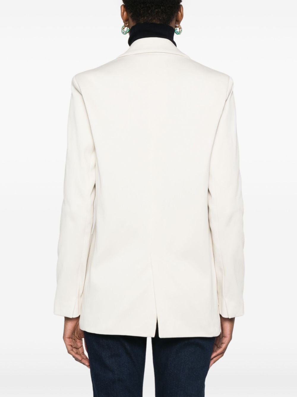 Cotton single-breasted blazer jacket