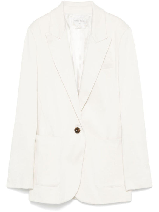 Cotton single-breasted blazer jacket