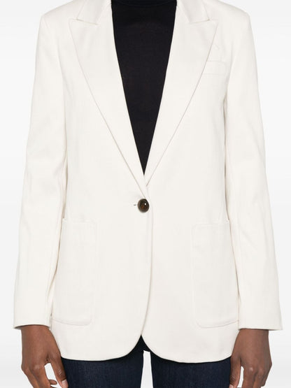 Cotton single-breasted blazer jacket