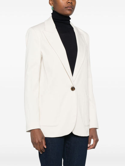 Cotton single-breasted blazer jacket