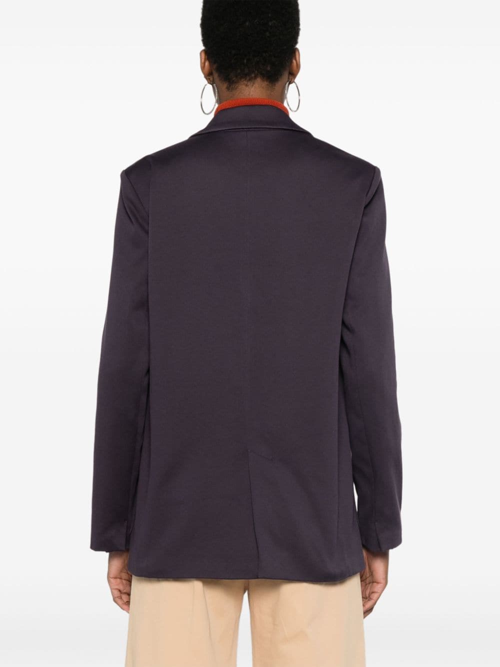 Cotton single-breasted blazer jacket