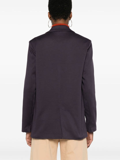 Cotton single-breasted blazer jacket