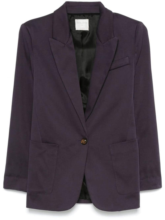 Cotton single-breasted blazer jacket