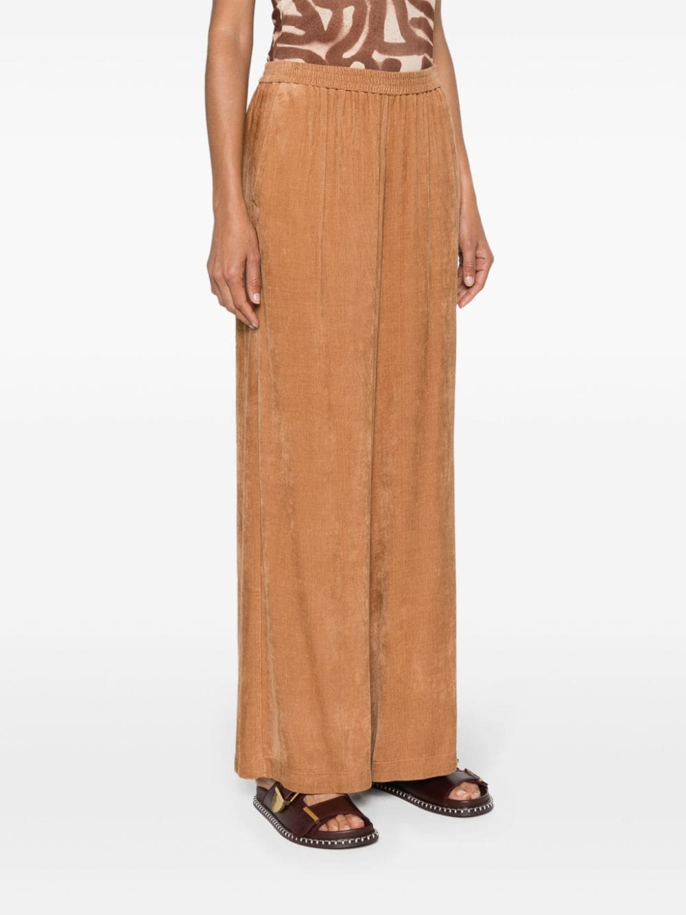 Corduroy wide-leg trousers