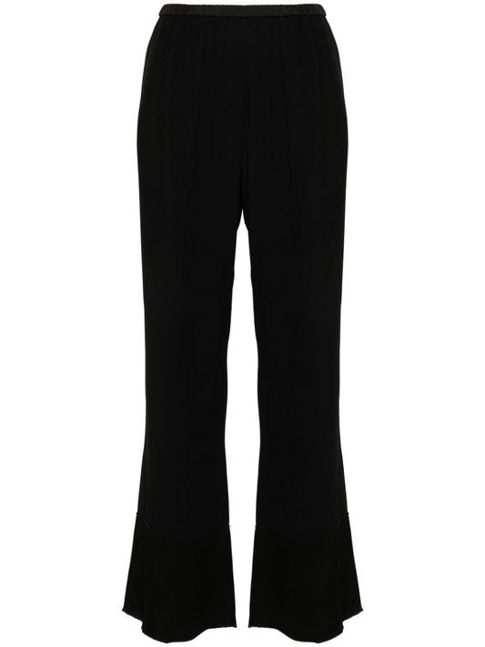 Satin flared trousers