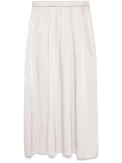 Silk midi skirt