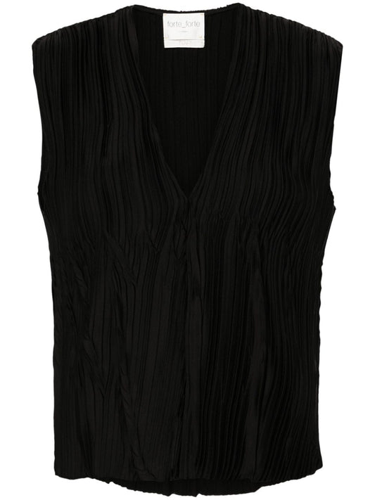 Crepe sleeveless top