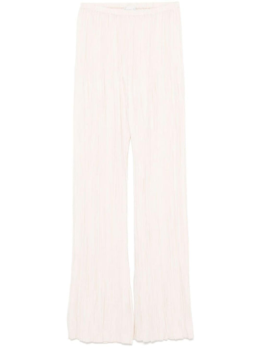 Pleated crepe trousers