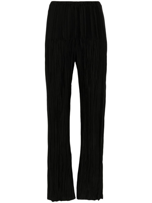 Pleated crepe trousers