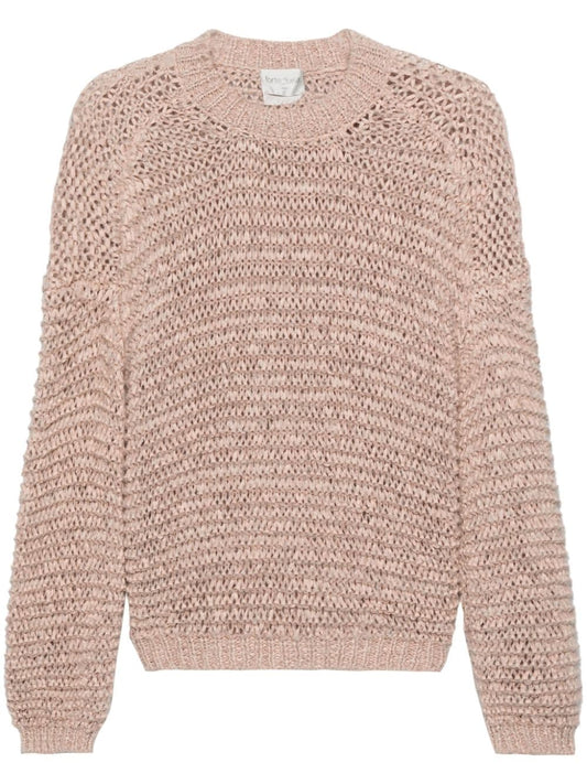 Bouclé crewneck sweater