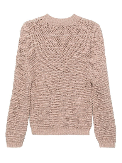 Bouclé crewneck sweater
