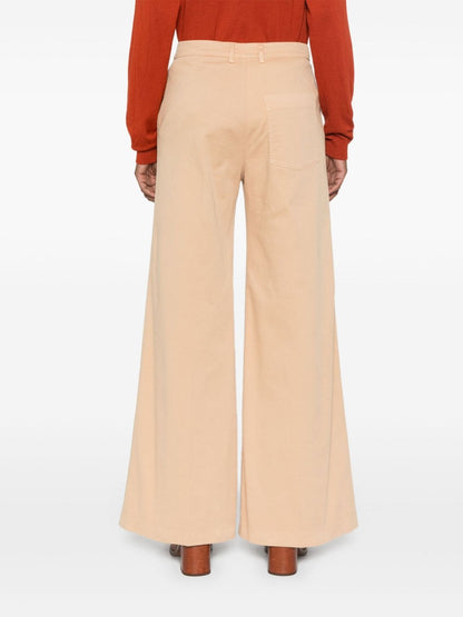 Cotton wide-leg trousers