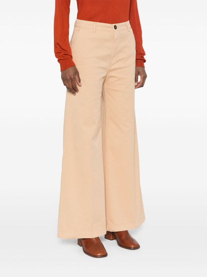 Cotton wide-leg trousers