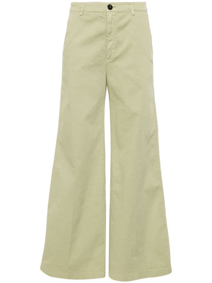 Cotton wide-leg trousers