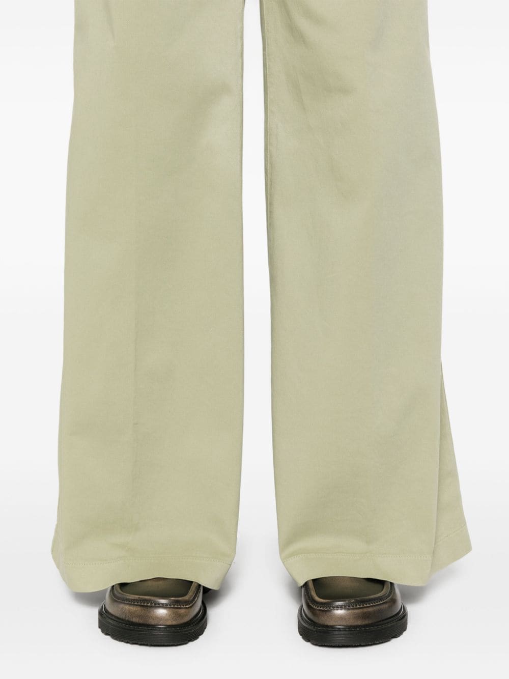 Cotton wide-leg trousers