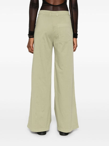 Cotton wide-leg trousers