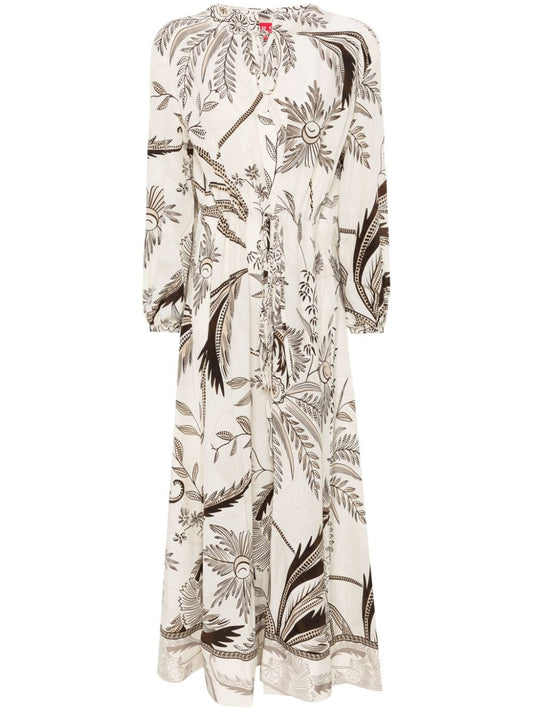 Printed silk dress