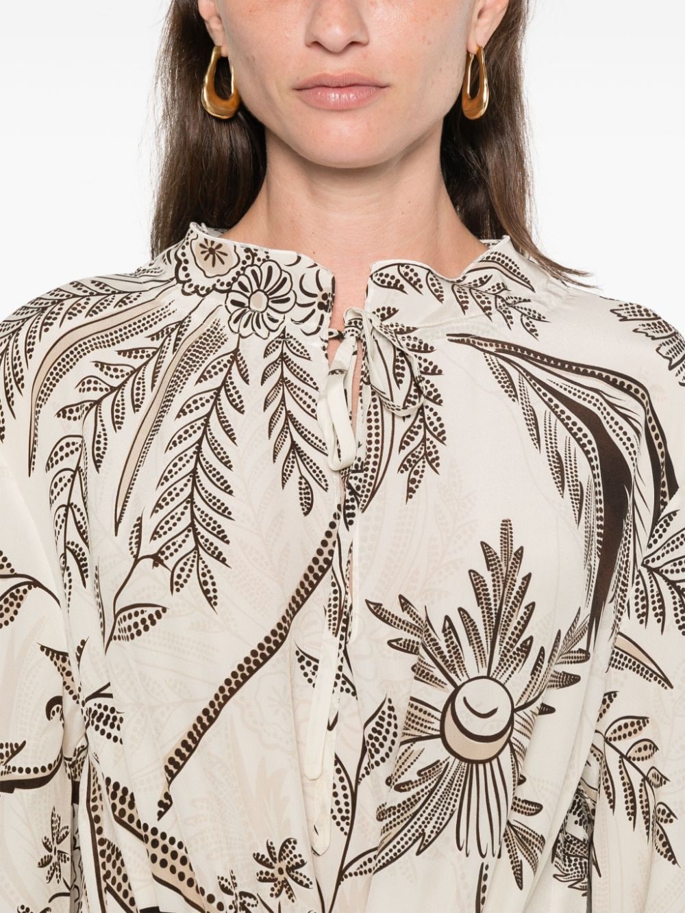 Printed silk dress