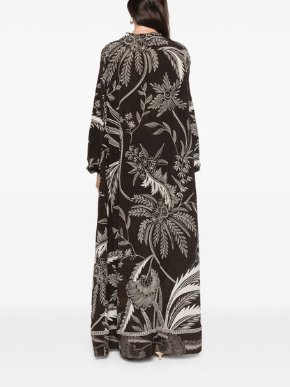 Printed silk dress