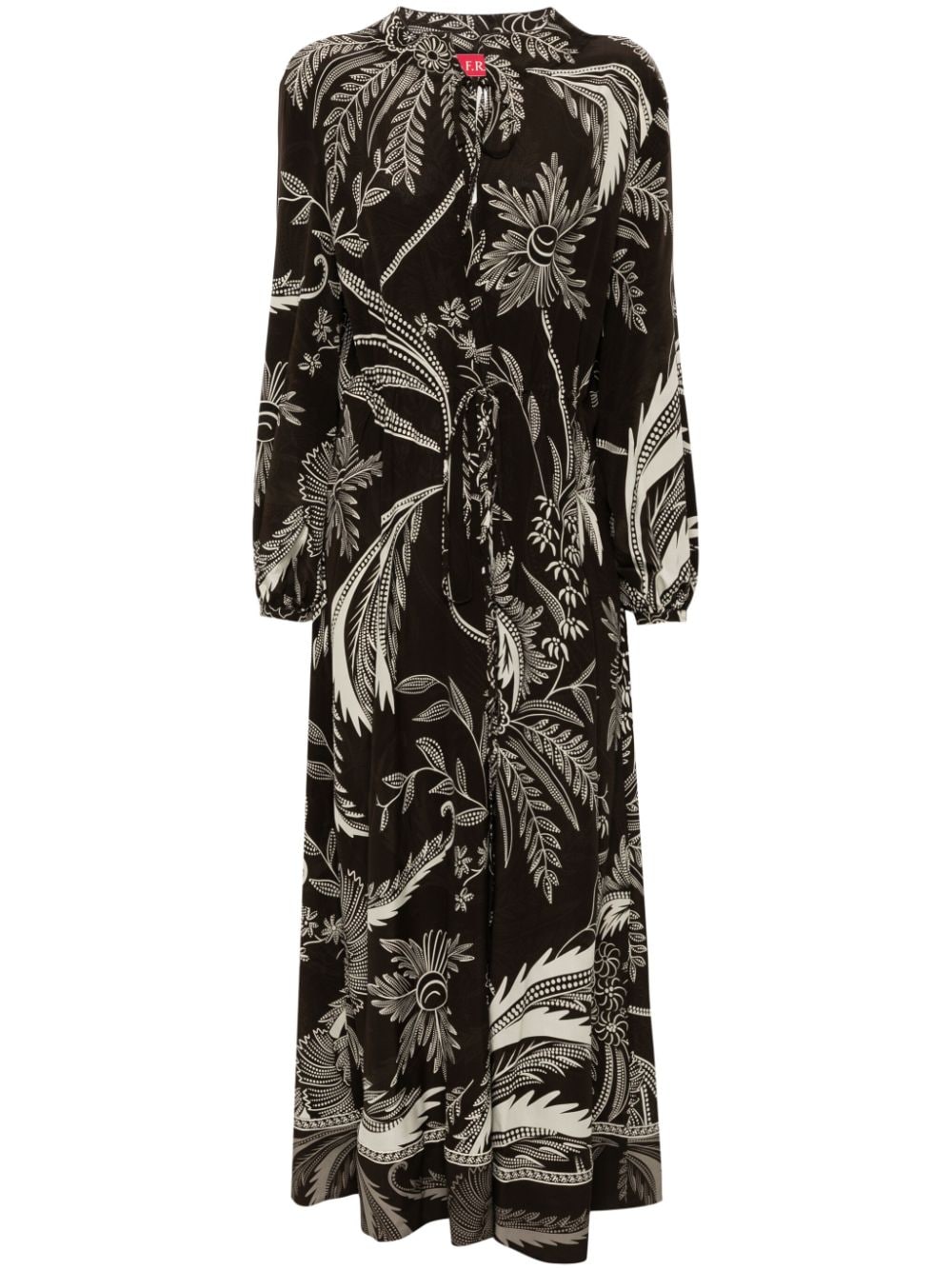 Printed silk dress