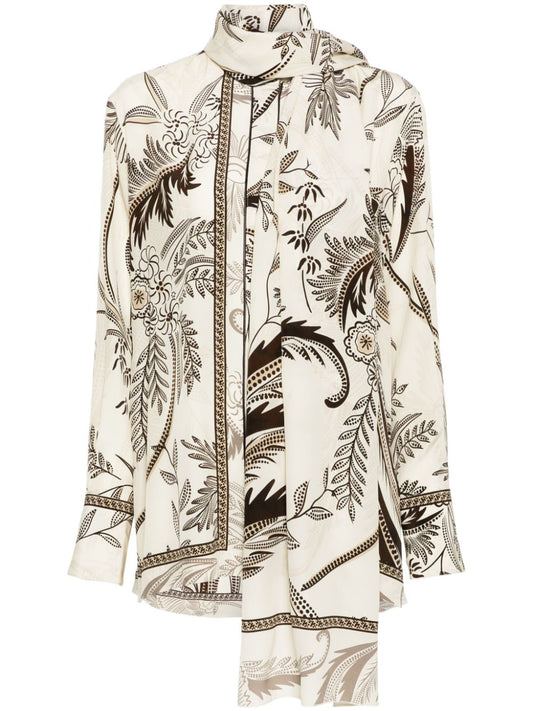 Printed silk shirt