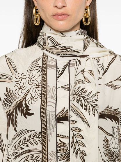 Printed silk shirt