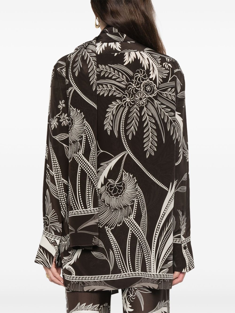 Printed silk shirt