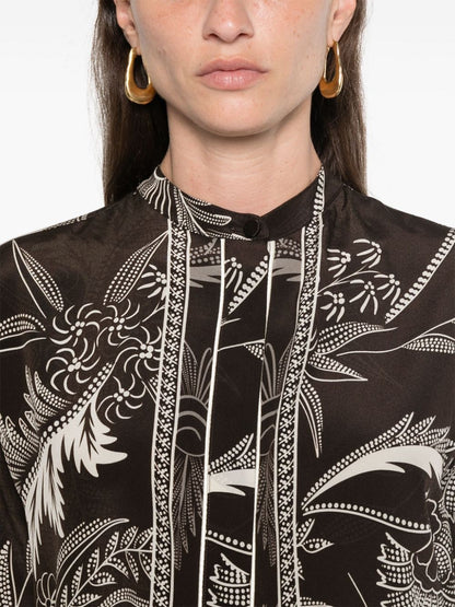 Printed silk shirt